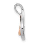 14k Two-tone 1/15 carat Diamond Fancy Chain Slide - Image 2