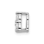 14k White Gold 1/2 carat Lab Grown Diamond VS/SI+ G+ Complete Three Stone Triangle Chain Slide Pendant - Image 2