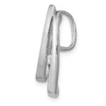 14k White Gold Complete 1/20 carat Diamond Double Teardrop Chain Slide - Image 2