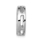 14k White Gold 1/2 carat Diamond Channel Set Circle Chain Slide - Image 2