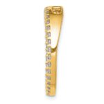 14k Polished 3/4 carat Diamond Circle Chain Slide - Image 2