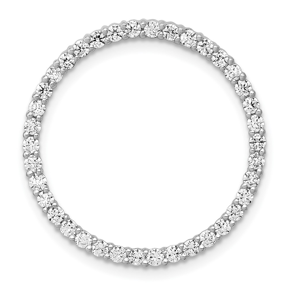 PM4714-075-WA.jpg 14k White Gold 3/4 carat Diamond Circle Chain Slide - Image 1