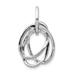 14k White Gold 1/3 carat White and Black Diamond Ovals Slide Fits up to 2mm Regular/4mm Fancy or Reversible Omega - Image 4