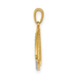 14k Polished 1/6 carat Diamond Double Triangle Pendant - Image 2