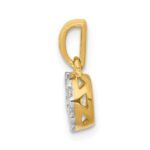 14k 1/3 carat Diamond Round Halo Pendant - Image 2