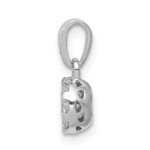14k White Gold 1/4 carat Diamond Round Halo Pendant - Image 2
