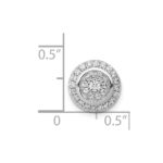 14k White Gold 1/3 carat Vibrant Moving Diamond Circle Halo Chain Slide - Image 4