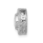 14k White Gold 1/2 carat Lab Grown Diamond VS/SI+ G+ Round Complete Halo Chain Slide Pendant - Image 2