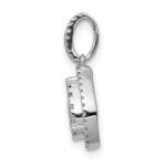 14k White Gold 1/3 carat Lab Grown Diamond VS/SI+ G+ Complete Teardrop Dangle Pendant - Image 2