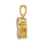 14k Polished 1/3 carat Vibrant Moving Diamond Fancy Knot Pendant - Image 2