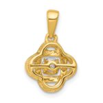 14k 1/3 carat Lab Grown Diamond VS/SI+ G+ Complete Vibrant Fashion Love Knot Pendant - Image 3