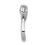 14k White Gold 1/20 carat Diamond Double Teardrop Chain Slide - Image 2