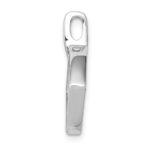 14k White Gold 1/6 carat Black Diamond Dangle Square Pendant - Image 2
