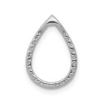 14k White Gold 1/5 carat Lab Grown Diamond VS/SI+ G+ Complete Teardrop Chain Slide Pendant - Image 3