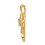 14k 1/10 carat AA Diamond Heart Pendant - Image 2