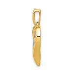 14k Two-tone 1/15 carat Diamond Heart Pendant - Image 2