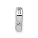 14k White Gold .01 carat Diamond Heart Chain Slide - Image 2