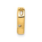 14k .01 carat Diamond Heart Chain Slide - Image 2