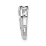 14k White Gold 1/20 carat Diamond Heart Chain Slide - Image 2