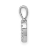 10K White Gold .03ct. Diamond Heart Pendant - Image 2