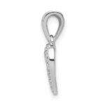 14k White Gold 1/10 carat Diamond Heart Pendant - Image 2