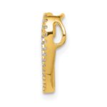 14k 1/10 carat Diamond Heart Chain Slide - Image 2