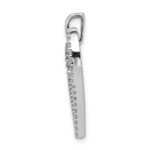 14k White Gold 1/6 carat Diamond Heart Pendant - Image 2