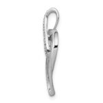 10k White Gold 1/20ct. Diamond Heart and Infinity Pendant - Image 2