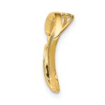 14k .03 carat Diamond Double Heart Chain Slide - Image 2