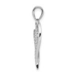 14k White Gold 1/10 carat Diamond Heart Pendant - Image 2