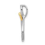 14k Two-tone 1/20 carat Diamond Infinity with Heart Chain Slide - Image 2