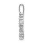 10K White Gold 1/6ct. Diamond Latin Cross Pendant - Image 2