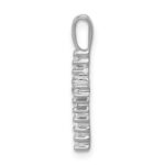 14k White Gold 1/6 carat Diamond Latin Cross Pendant - Image 2