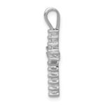 14k White Gold 1/4 carat Diamond Latin Cross Pendant - Image 2
