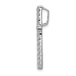 14k White Gold 1/2 carat Lab Grown Diamond VS/SI+ G+ Complete Cross Chain Slide Pendant - Image 2