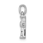 14k White Gold Small 1/20 carat Diamond Latin Cross Pendant - Image 2