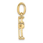 14k Small 1/5 carat Diamond Latin Cross Pendant - Image 2