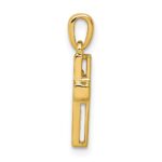 14k 1/6 carat Diamond Latin Cross Pendant - Image 2