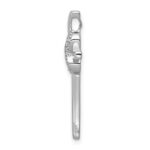 10K White Gold .03ct. Diamond Infinity Cross Chain Slide - Image 2
