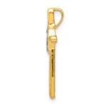 14k .02 carat Diamond Heart Cross Chain Slide - Image 2