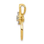 14k 1/5 carat Diamond Cross Chain Slide - Image 2