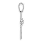 14k White Gold 1/20 carat Diamond Cross Pendant - Image 2