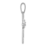 14k White Gold 1/15 carat Diamond Cross Pendant - Image 2