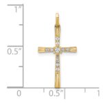 14k 1/10 carat Diamond Cross Pendant - Image 2