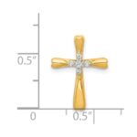14k 1/20 carat Diamond 5-Stone Cross Chain Slide - Image 4