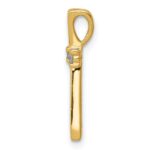 14k 1/15 carat AA Diamond Cross Chain Slide - Image 2