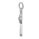 14k White Gold 1/15 carat Diamond Cross Pendant - Image 2