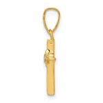 14k Small .01 carat Diamond Cross Pendant - Image 2