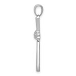 14k White Gold 1/20 carat Diamond Cross Pendant - Image 2