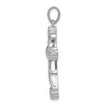 14k White Gold 1/5 carat Diamond Cross Pendant - Image 2